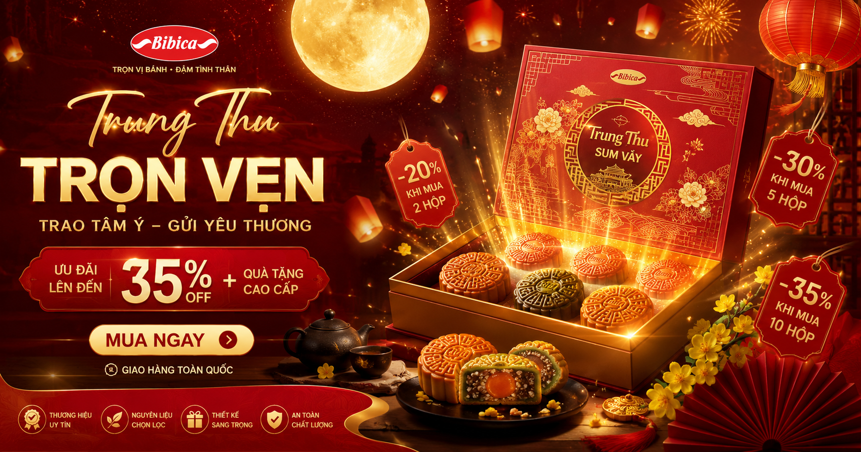 Ưu đãi bánh trung thu Bibica tháng 9 – Giảm tới 20%